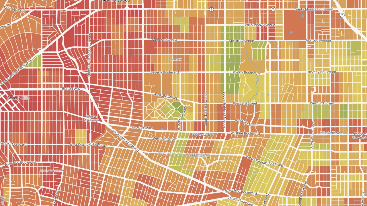 90036, CA Map of Drug-Related Crime Rates