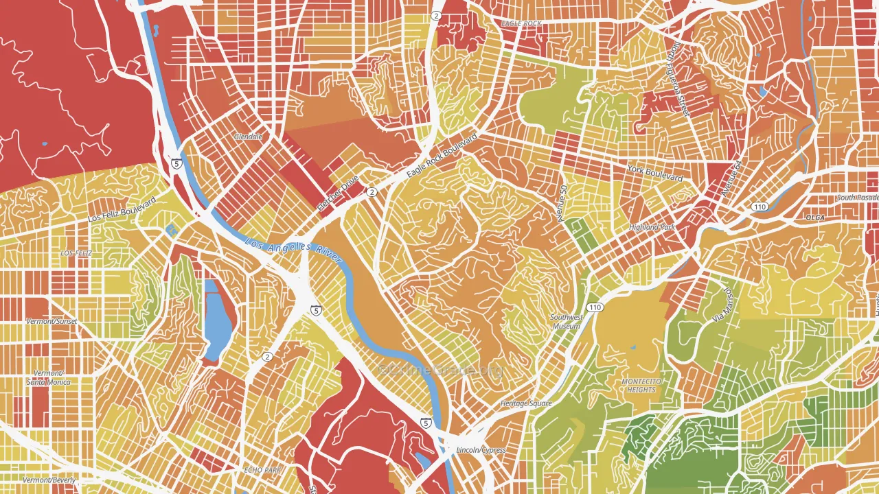 90065, CA Map of Drug-Related Crime Rates