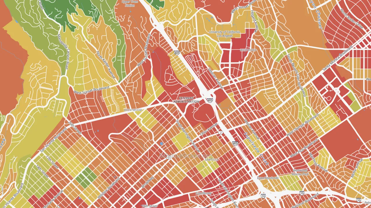 90073, CA Map of Drug-Related Crime Rates