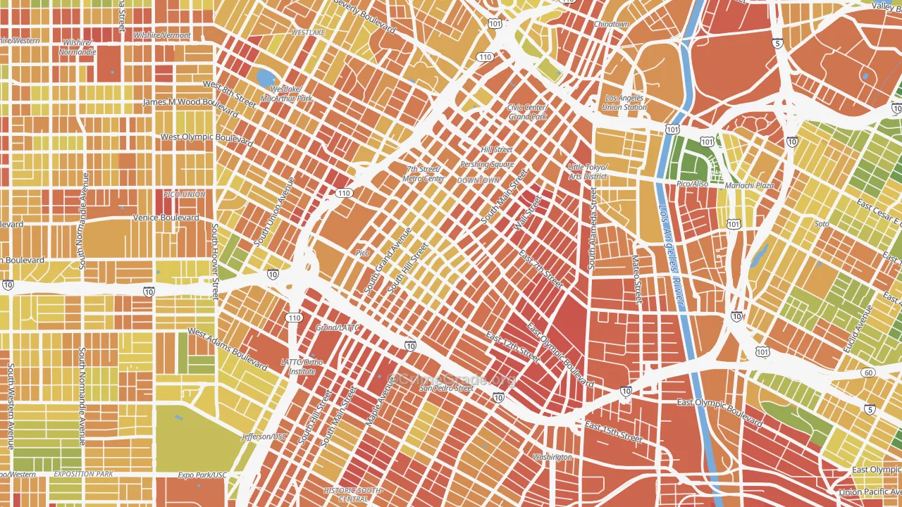 90079, CA Map of Drug-Related Crime Rates