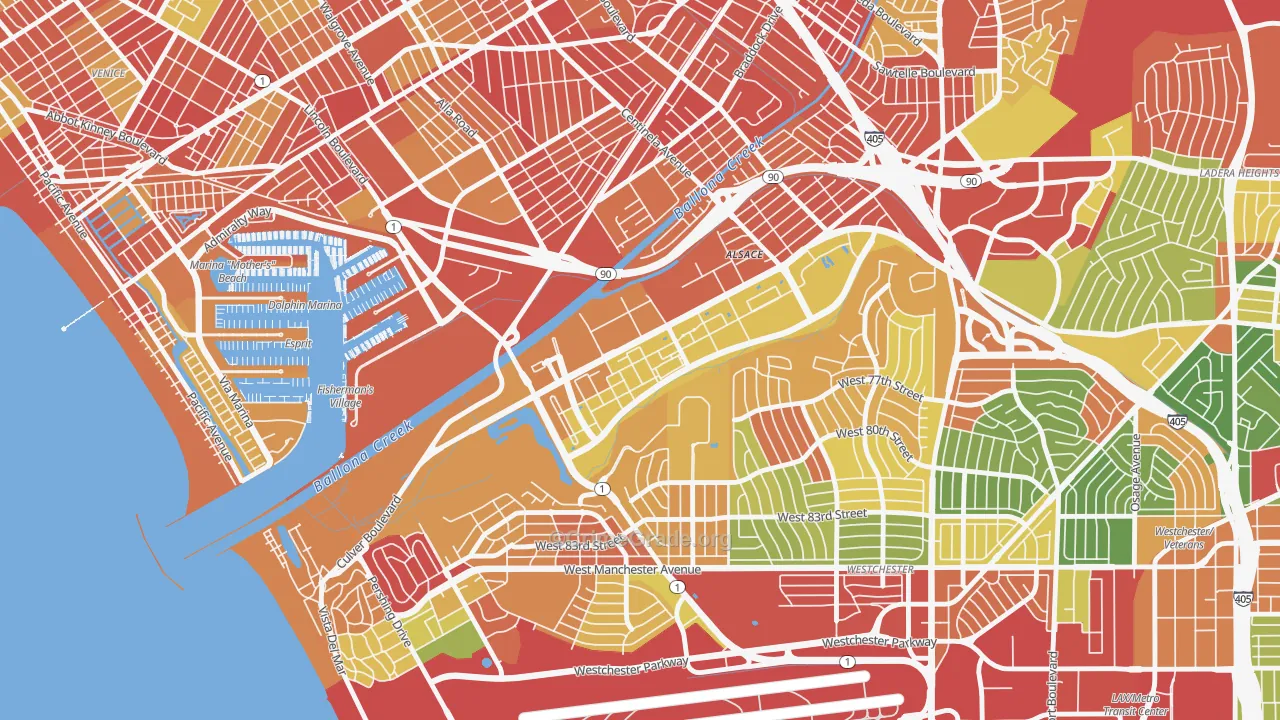 90094, CA Map of Drug-Related Crime Rates