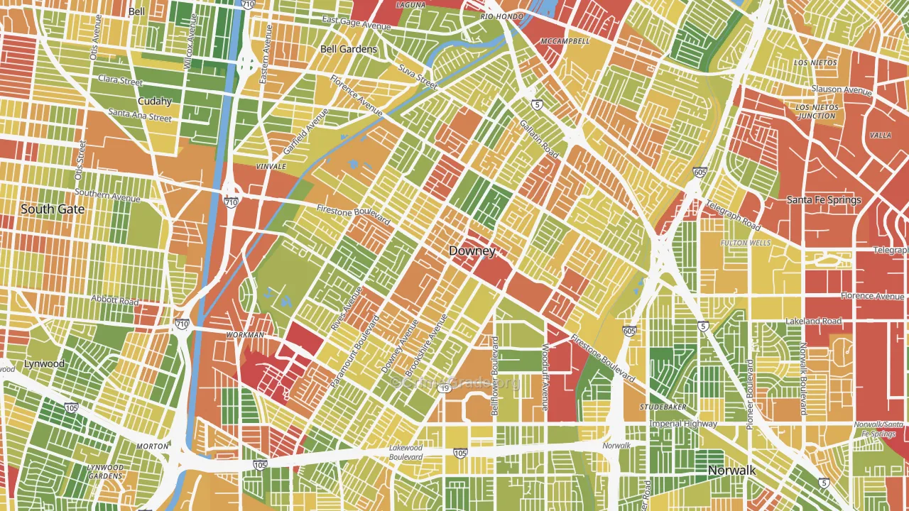 90241, CA Map of Drug-Related Crime Rates