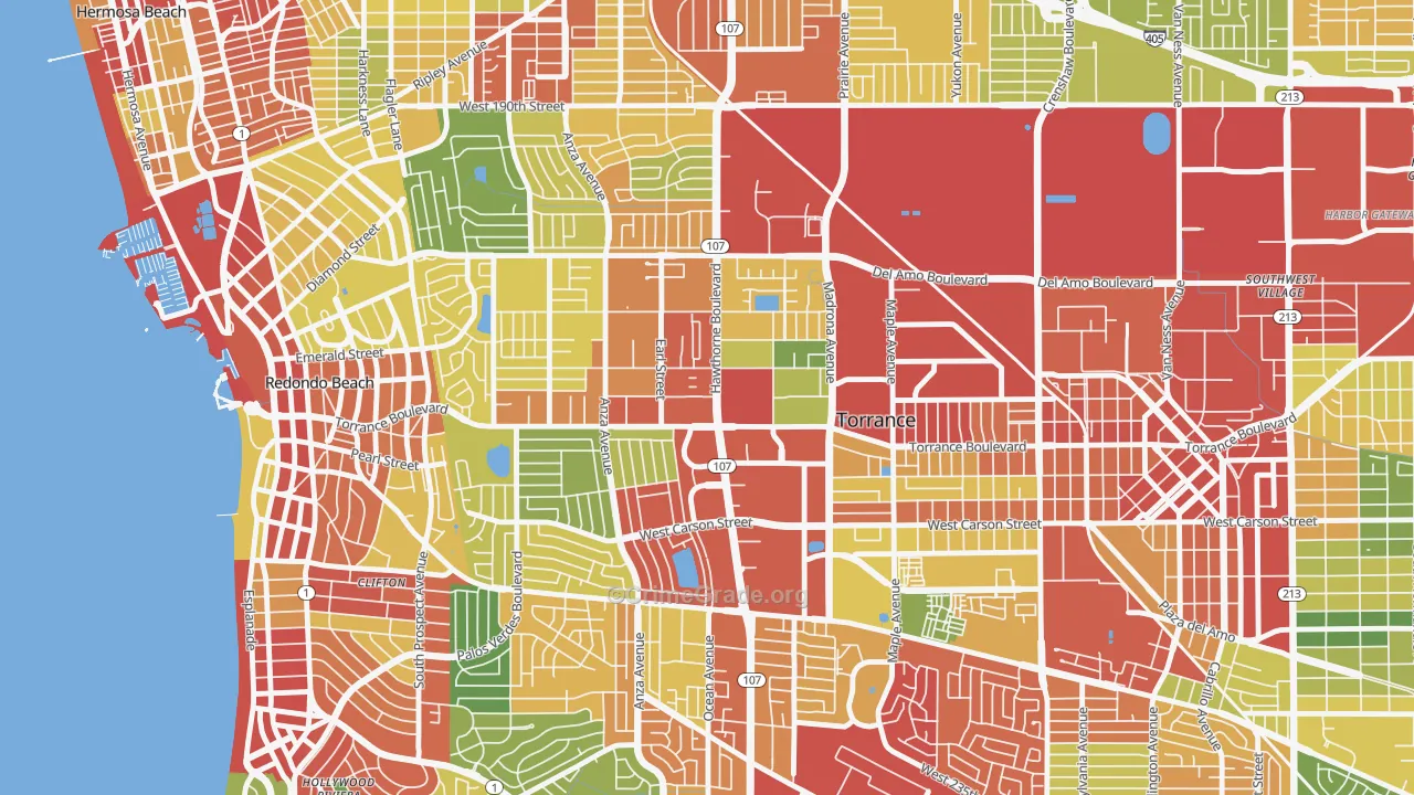 90503, CA Map of Drug-Related Crime Rates
