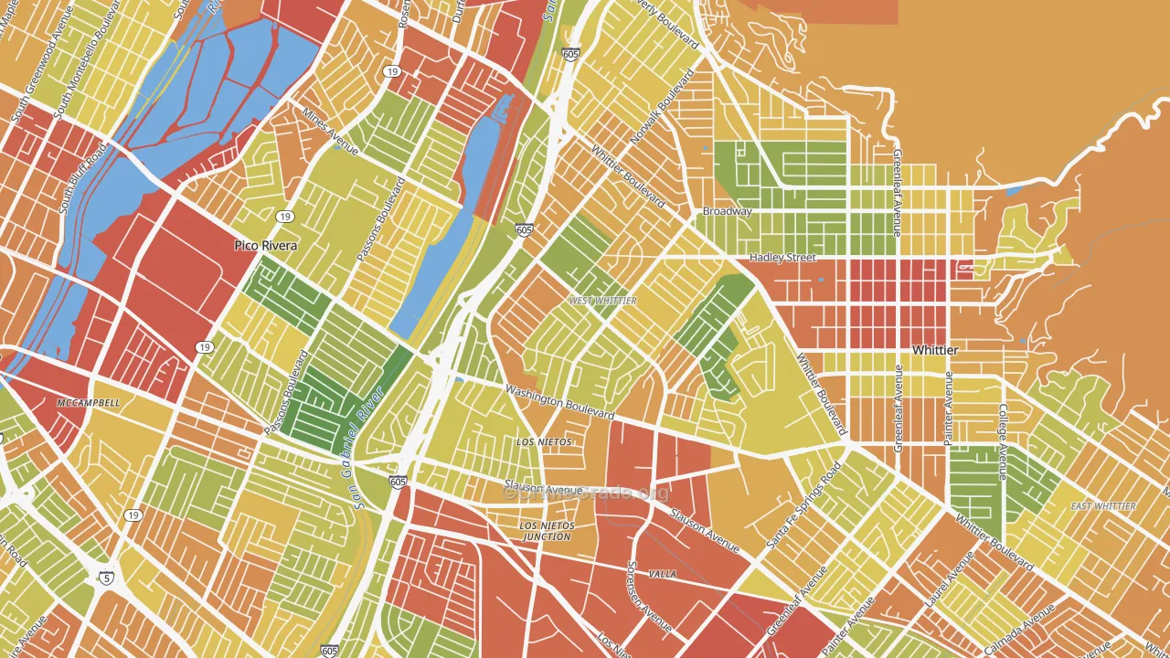 90606, CA Map of Drug-Related Crime Rates