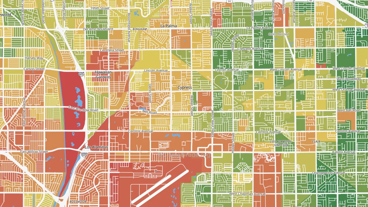 90630, CA Map of Drug-Related Crime Rates