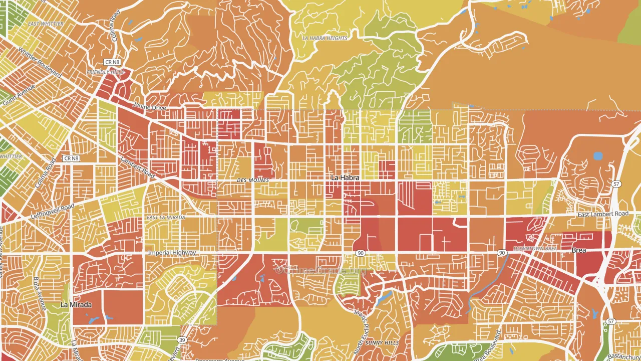 90631, CA Map of Drug-Related Crime Rates