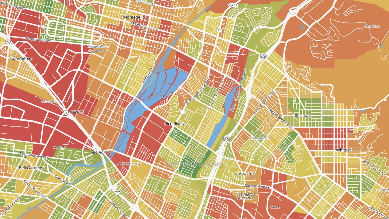 90660, CA Map of Drug-Related Crime Rates