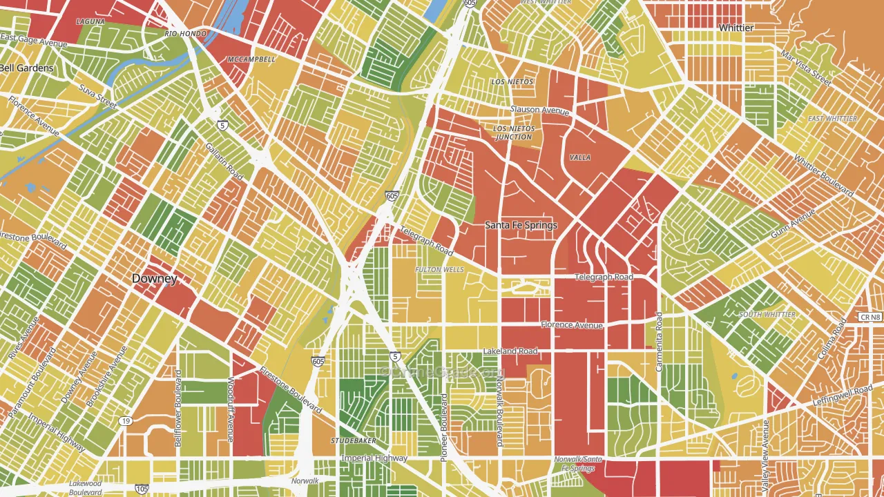 90670, CA Map of Drug-Related Crime Rates