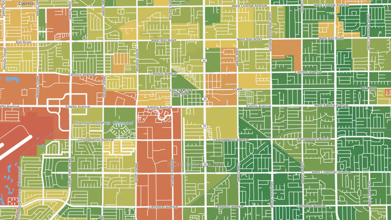 90680, CA Map of Drug-Related Crime Rates