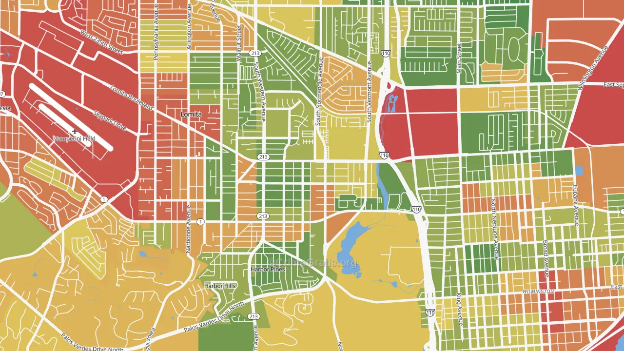 90710, CA Map of Drug-Related Crime Rates