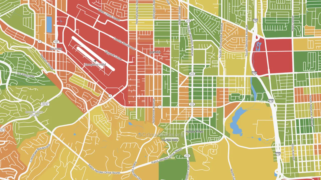 90717, CA Map of Drug-Related Crime Rates