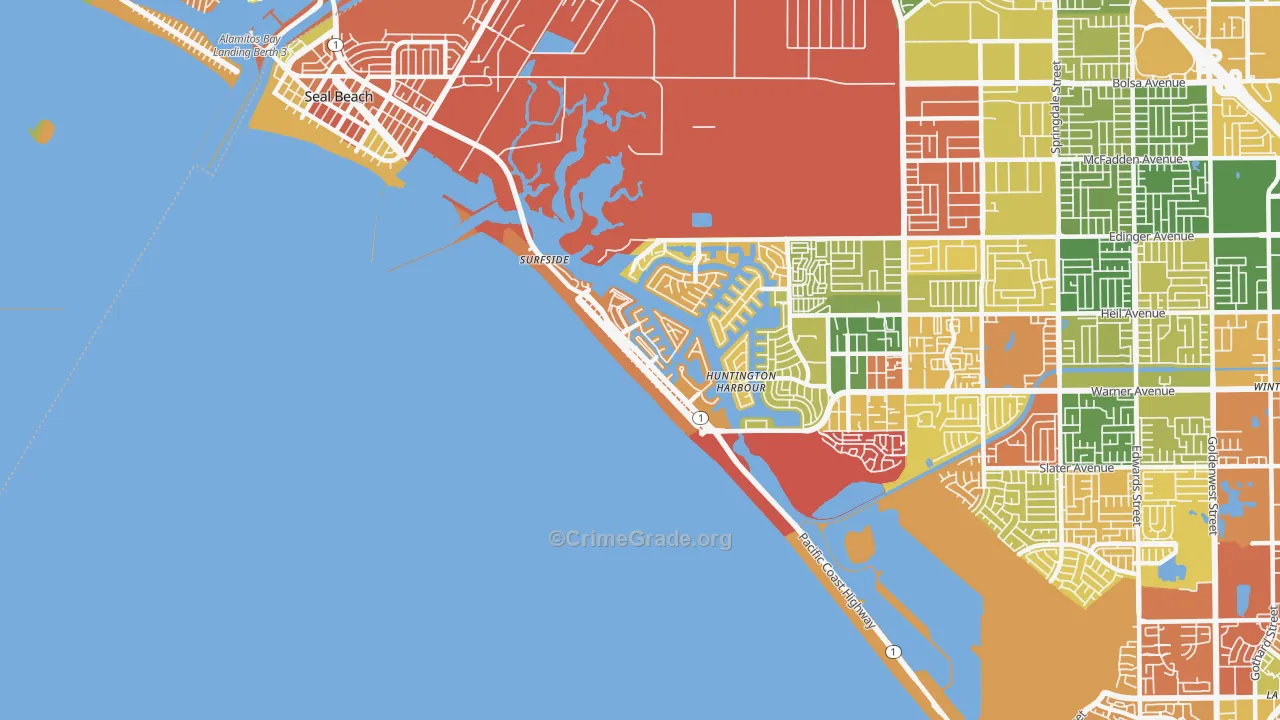 90742, CA Map of Drug-Related Crime Rates