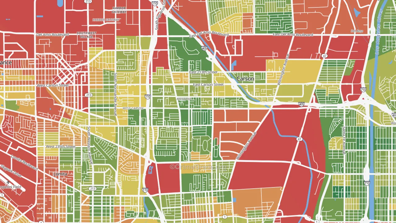90745, CA Map of Drug-Related Crime Rates
