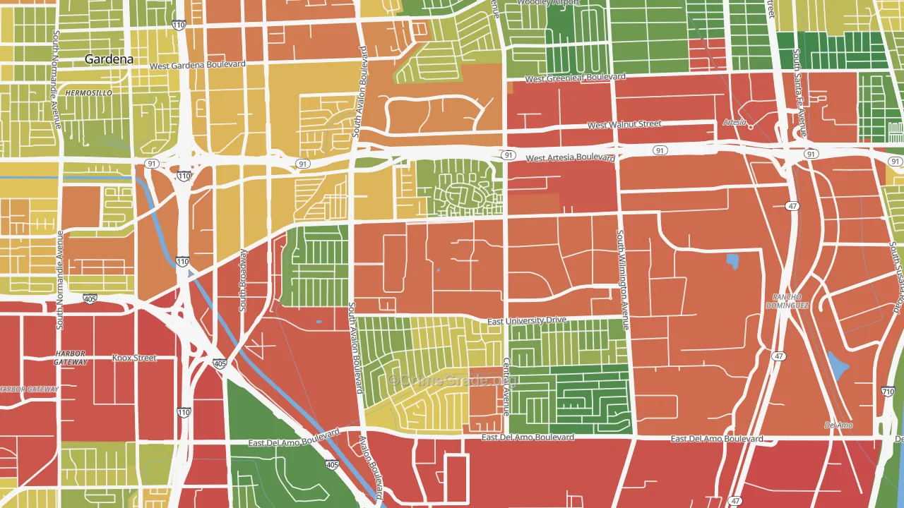90747, CA Map of Drug-Related Crime Rates