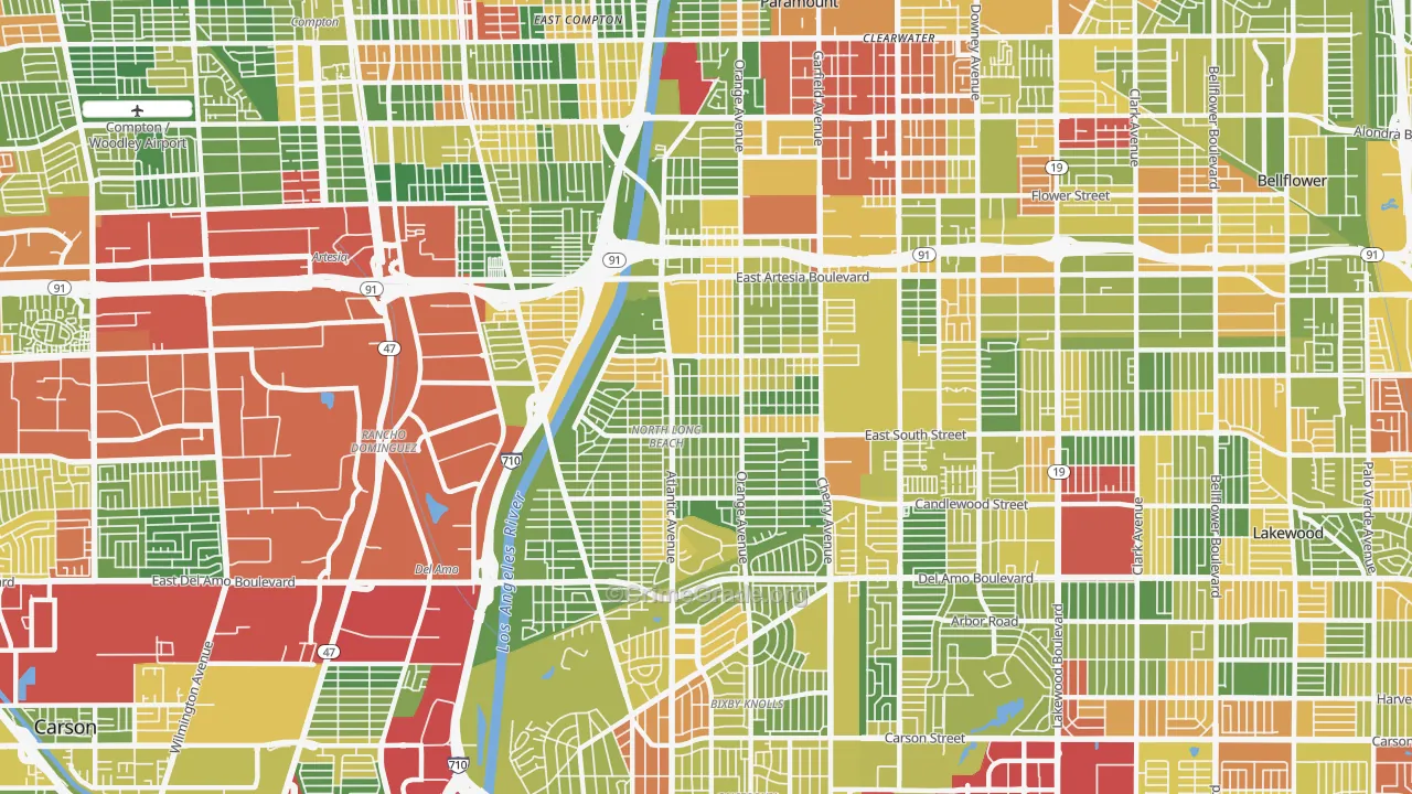 90805, CA Map of Drug-Related Crime Rates