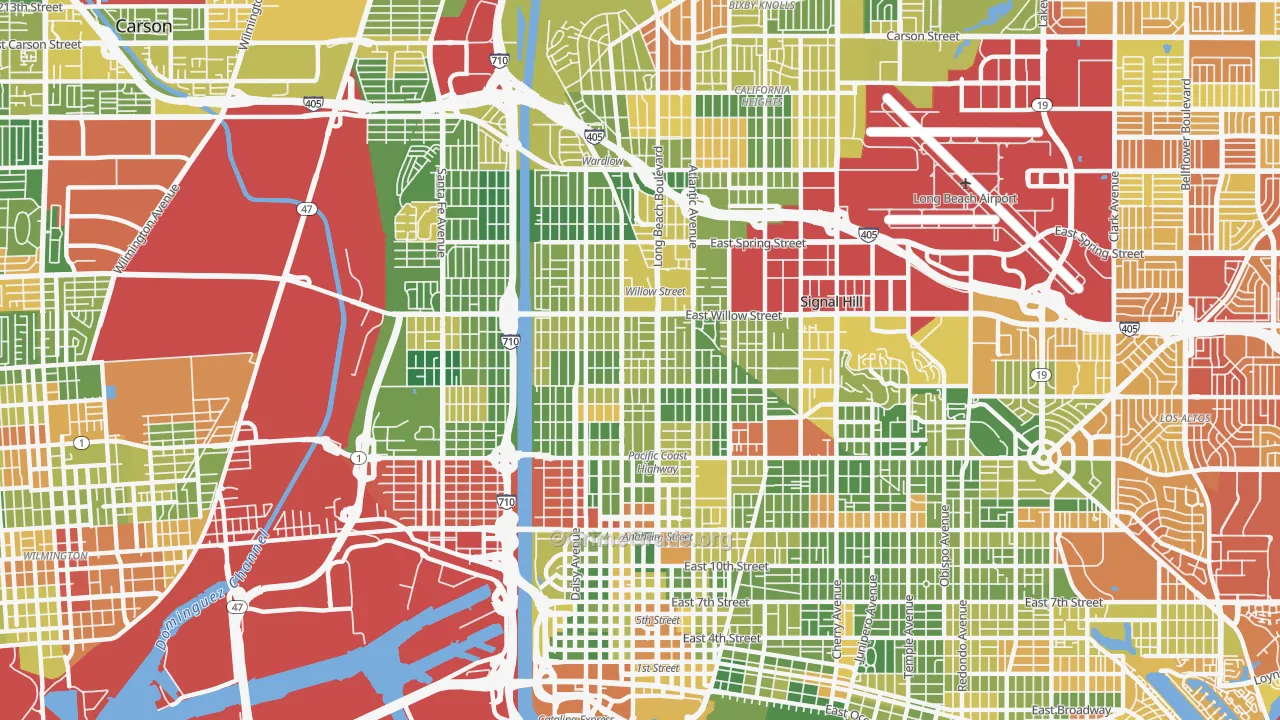 90806, CA Map of Drug-Related Crime Rates