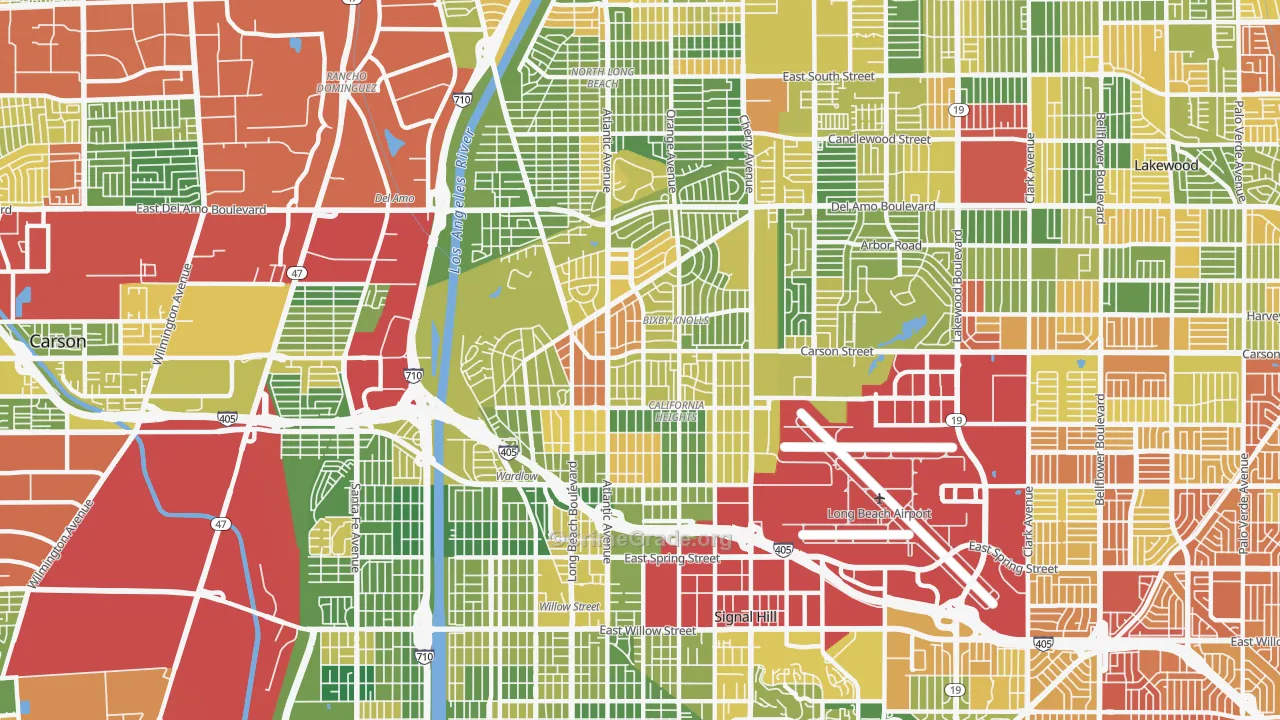 90807, CA Map of Drug-Related Crime Rates