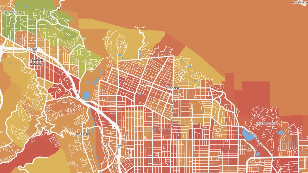91001, CA Map of Drug-Related Crime Rates