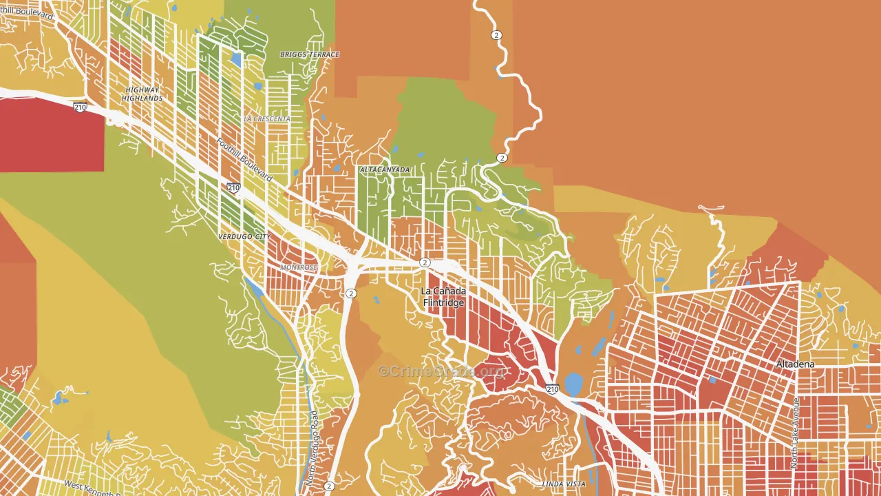 91011, CA Map of Drug-Related Crime Rates
