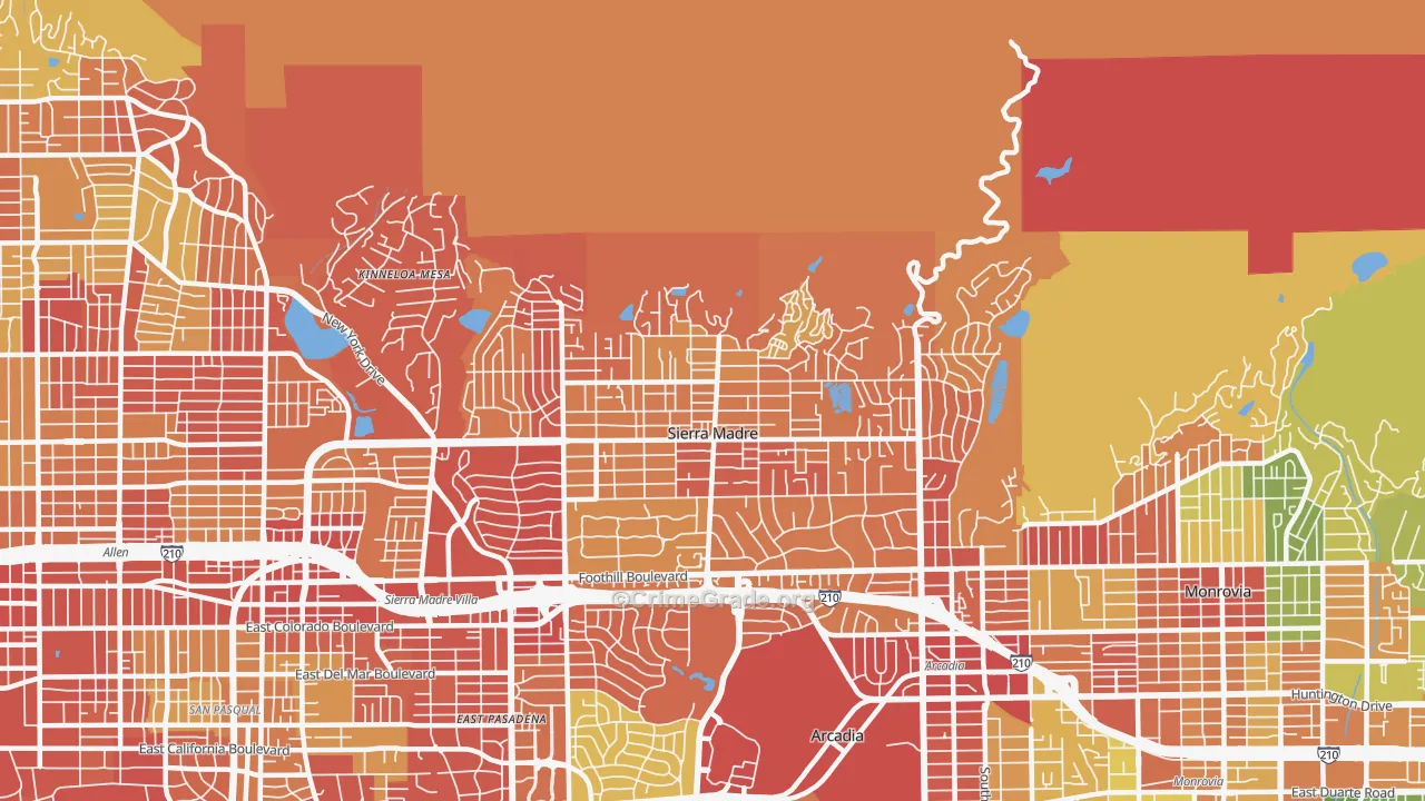 91024, CA Map of Drug-Related Crime Rates