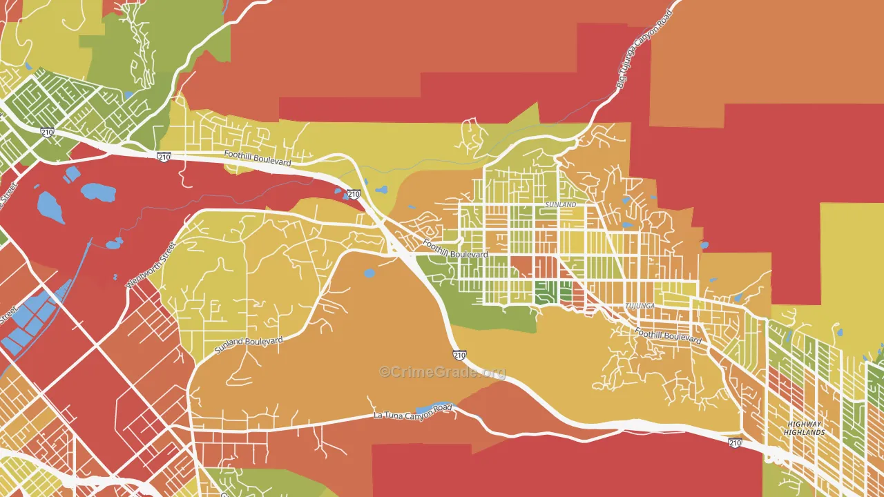 91040, CA Map of Drug-Related Crime Rates