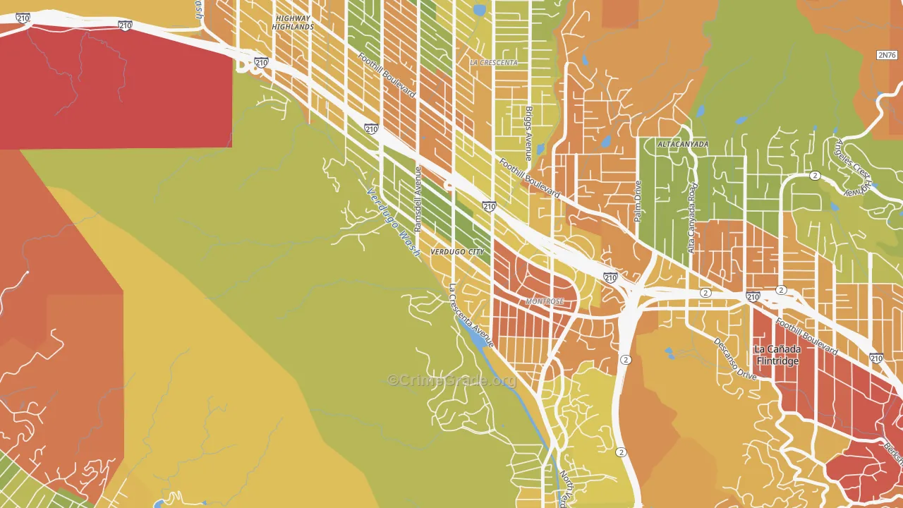 91046, CA Map of Drug-Related Crime Rates