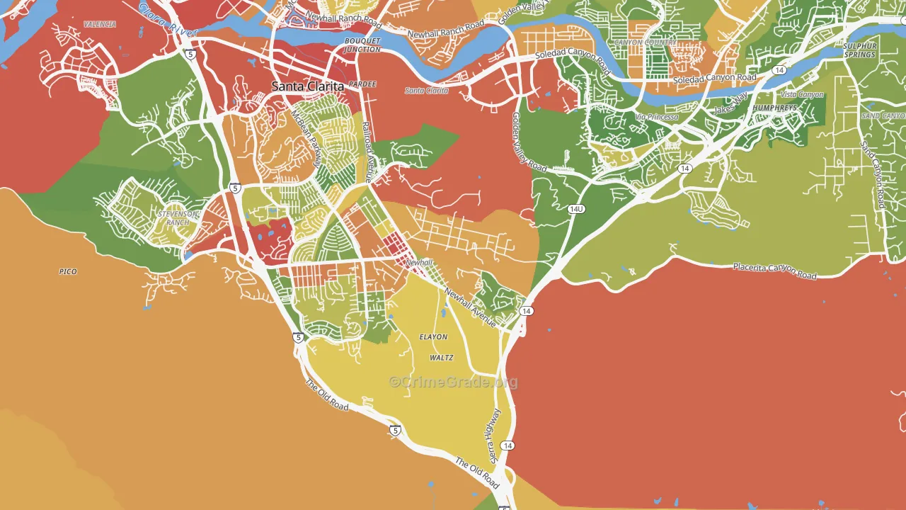 91321, CA Map of Drug-Related Crime Rates