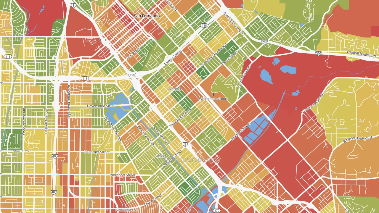 91331, CA Map of Drug-Related Crime Rates