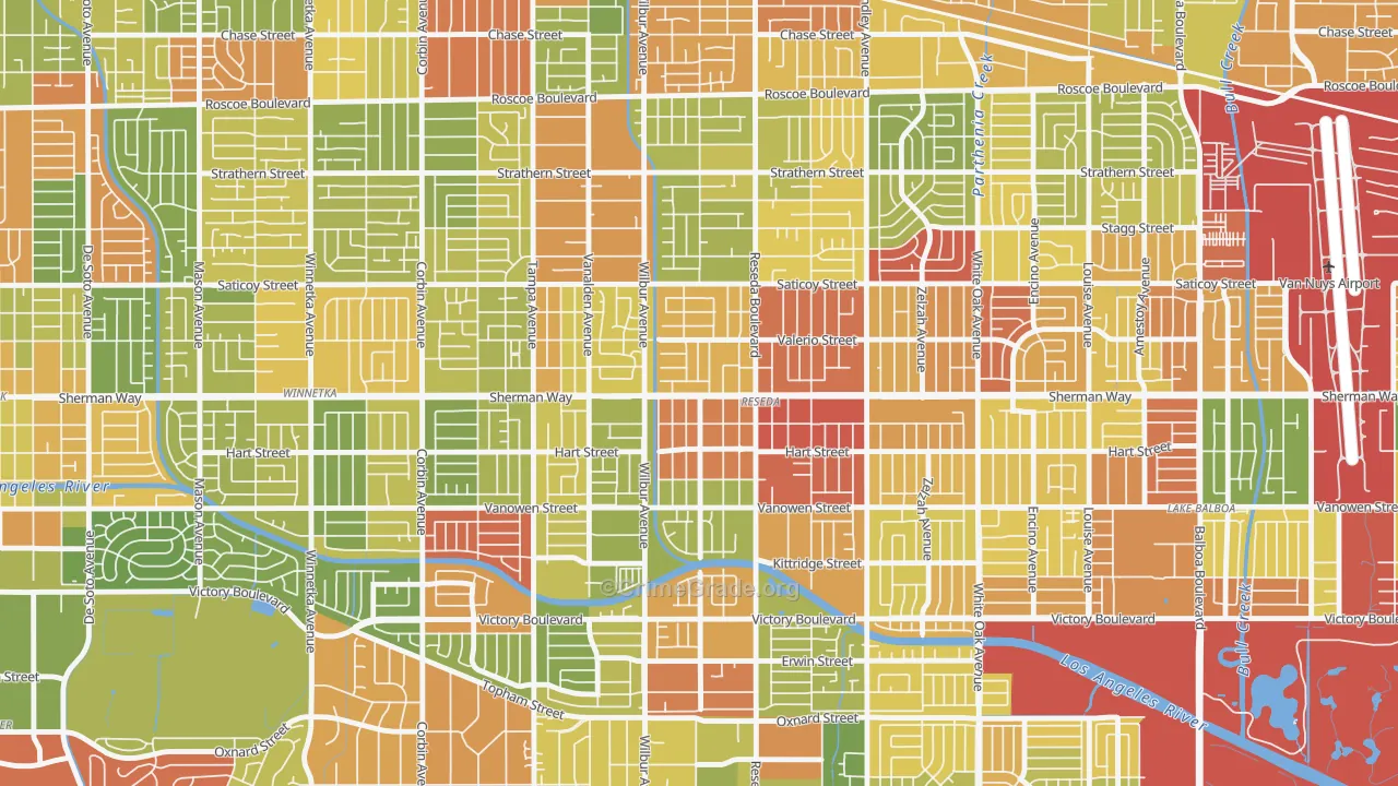 91335, CA Map of Drug-Related Crime Rates