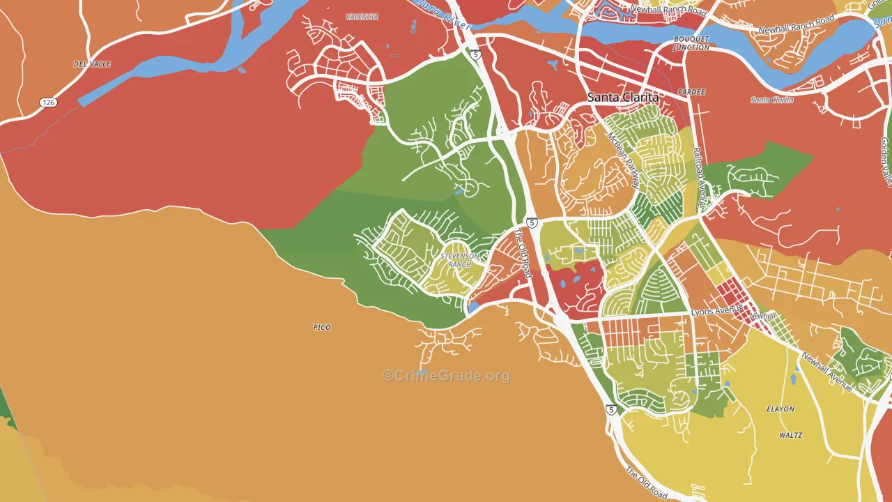 91381, CA Map of Drug-Related Crime Rates