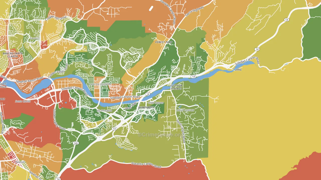 91387, CA Map of Drug-Related Crime Rates