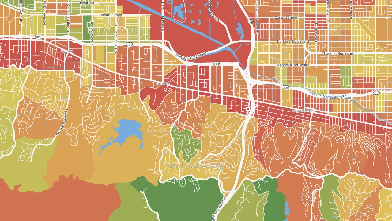 91436, CA Map of Drug-Related Crime Rates