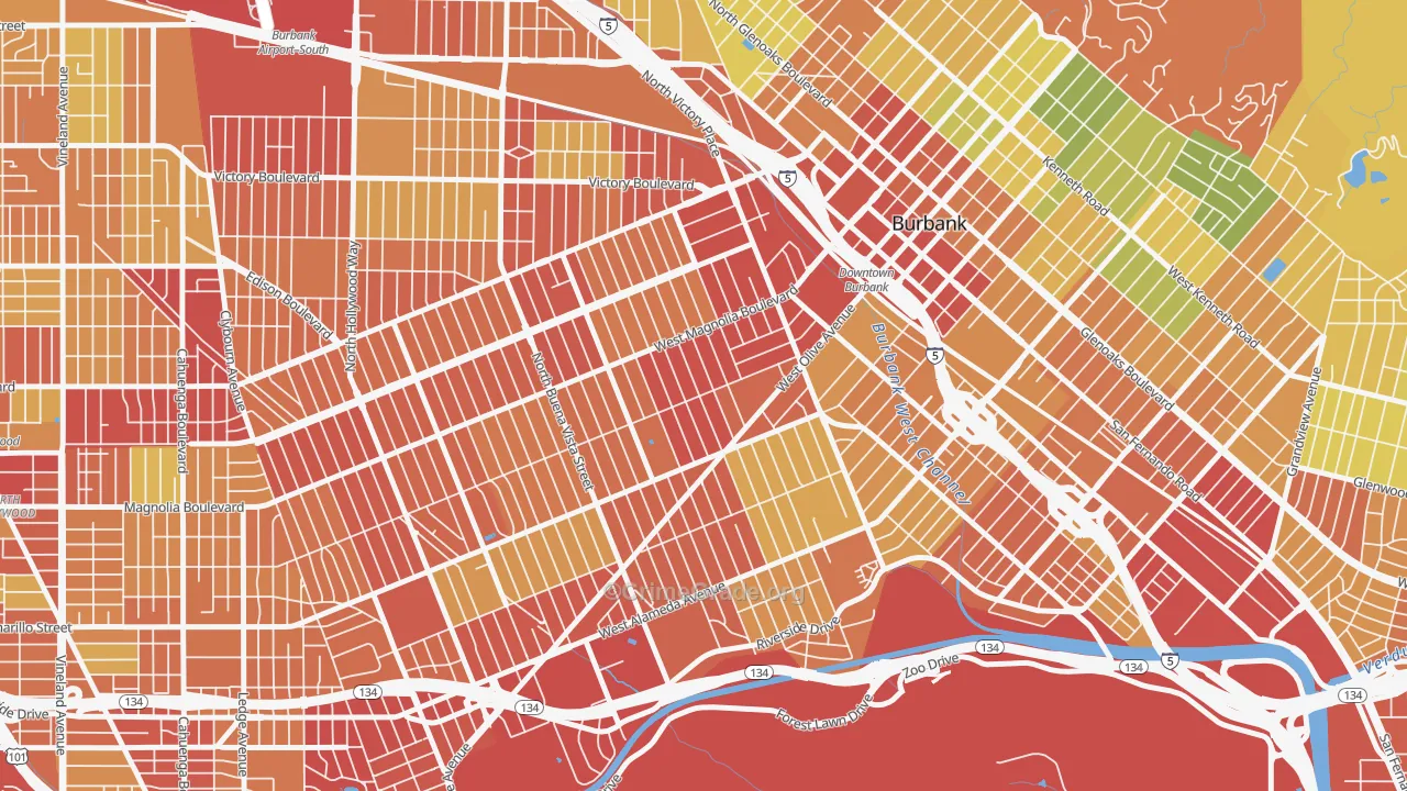 91506, CA Map of Drug-Related Crime Rates