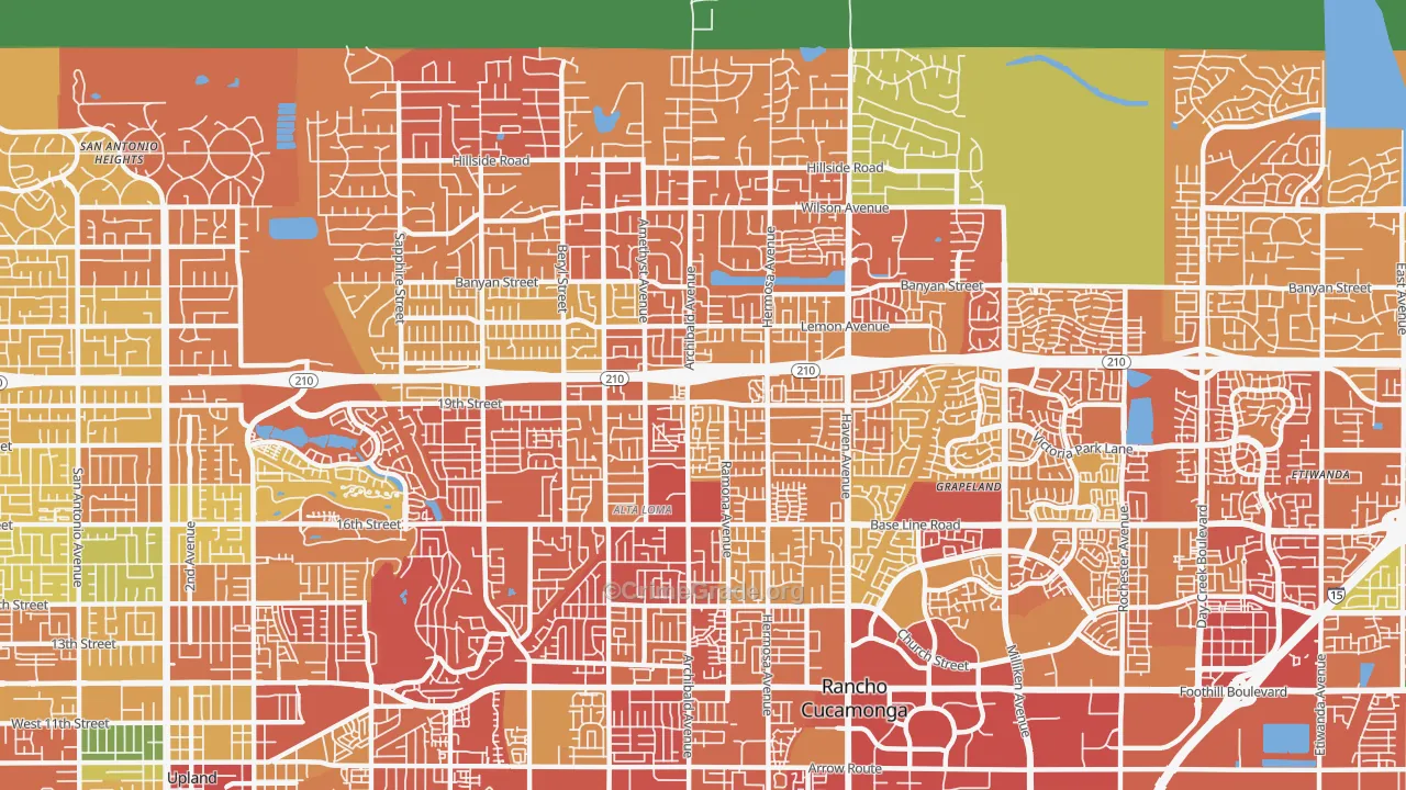 91701, CA Map of Drug-Related Crime Rates