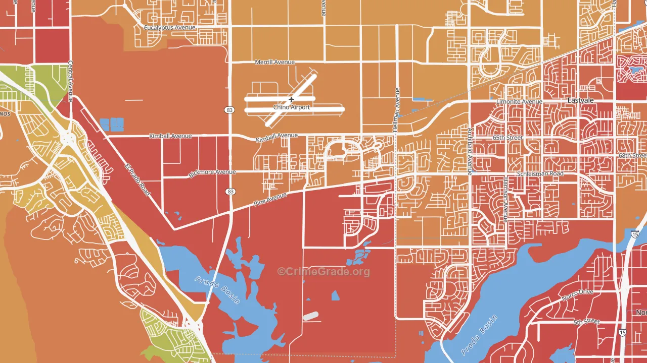 91708, CA Map of Drug-Related Crime Rates