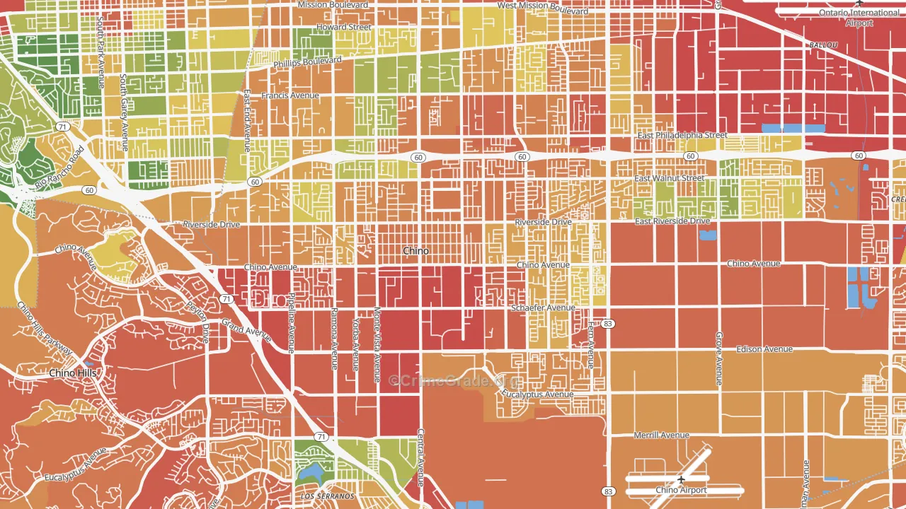 91710, CA Map of Drug-Related Crime Rates