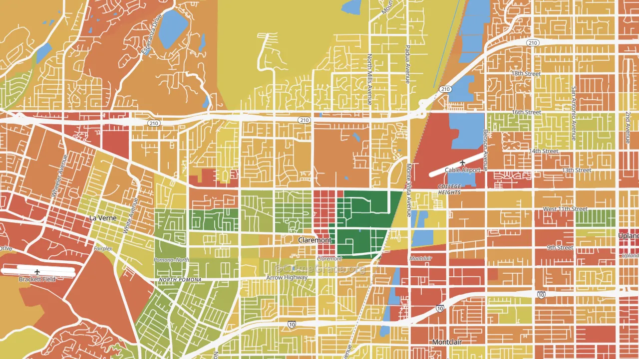 91711, CA Map of Drug-Related Crime Rates