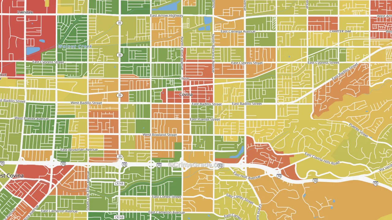 91723, CA Map of Drug-Related Crime Rates