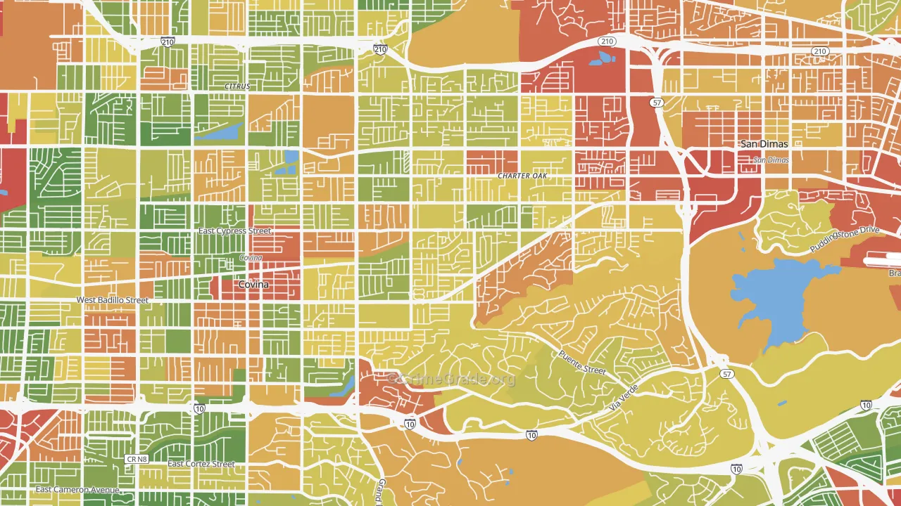 91724, CA Map of Drug-Related Crime Rates