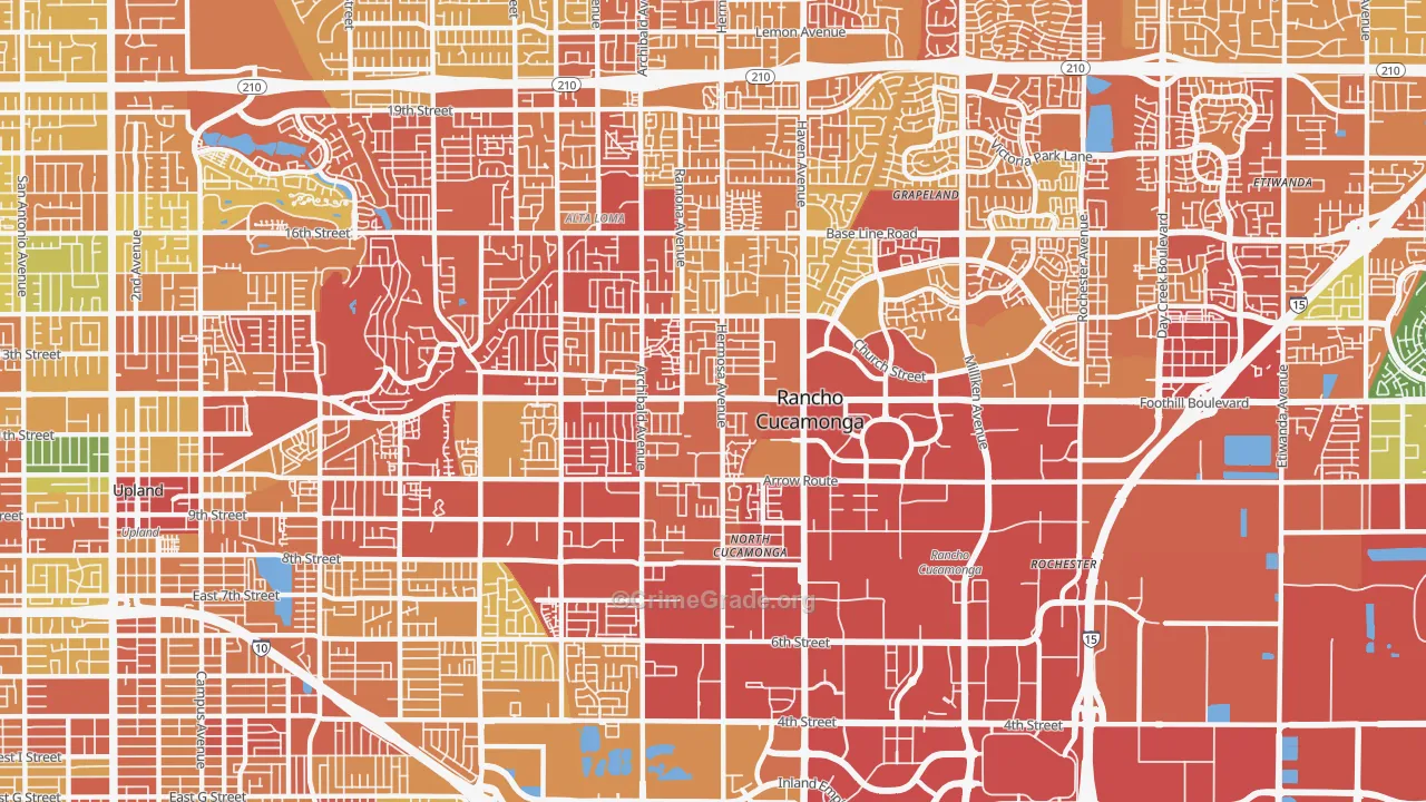 91730, CA Map of Drug-Related Crime Rates
