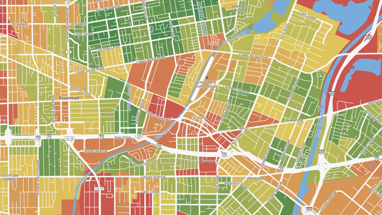 91731, CA Map of Drug-Related Crime Rates