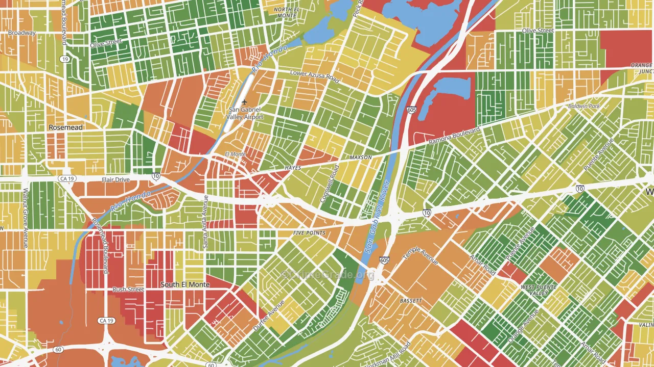 91732, CA Map of Drug-Related Crime Rates