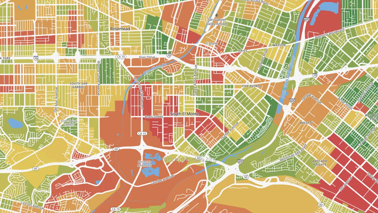 91733, CA Map of Drug-Related Crime Rates