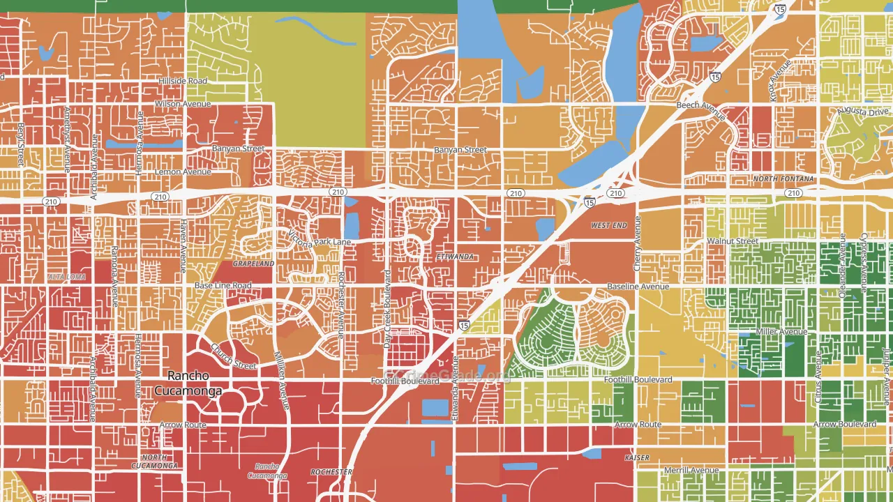 91739, CA Map of Drug-Related Crime Rates