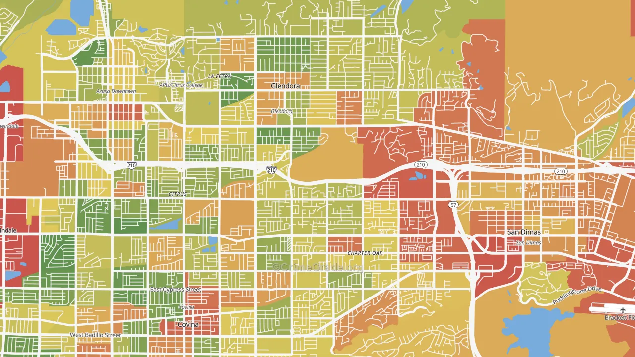 91740, CA Map of Drug-Related Crime Rates