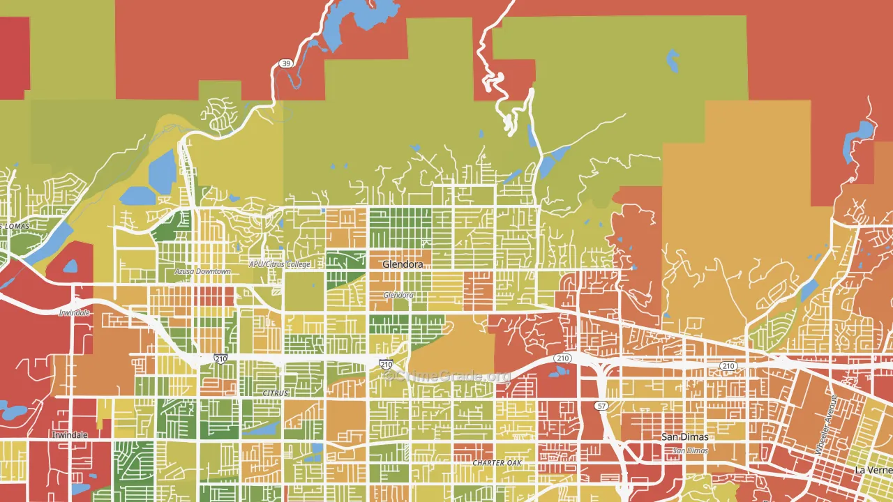 91741, CA Map of Drug-Related Crime Rates