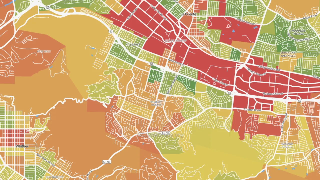 91745, CA Map of Drug-Related Crime Rates