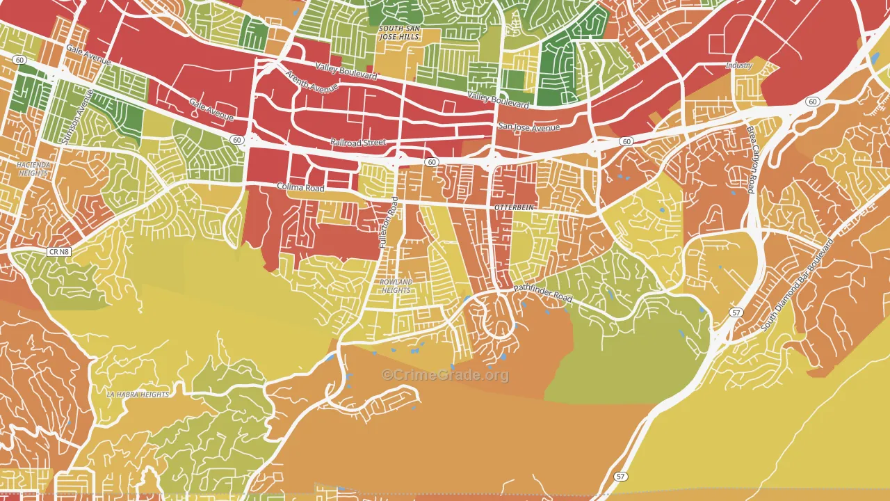 91748, CA Map of Drug-Related Crime Rates
