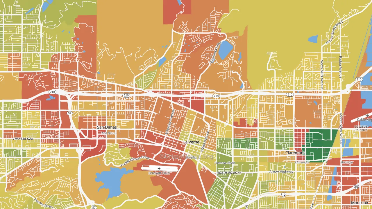 91750, CA Map of Drug-Related Crime Rates