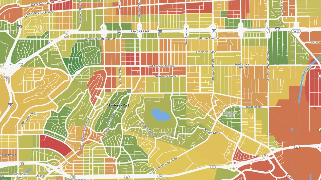 91755, CA Map of Drug-Related Crime Rates